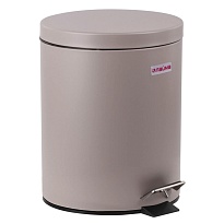 Ведро-контейнер для мусора (урна) с педалью LAIMA Classic, 12 л, серое, матовое, металл, со съемным внутренним ведром в Кропоткине
