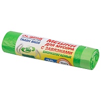 Мешки для мусора 35 л, биоразлагаемые с завязками, зеленые, в рулоне 20 шт., ПНД, 14 мкм, 600х500 мм, LAIMA ULTRA, 607688 в Кропоткине Мешки для мусора 35 л, биоразлагаемые с завязками, зеленые, в рулоне 20 шт., ПНД, 14 мкм, 600х500 мм, LAIMA ULTRA, 607688 в Кропоткине