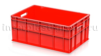 Ящик для молока, мяса, овощей и фруктов сплошной усиленный красный в Кропоткине