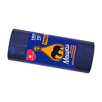 Мешки для мусора 160 л, синие, рулон 10 шт., ПВД, 35 мкм, 1100х900 мм, Уфа Пак, МВ1755 (МВ 160-10ср) в Кропоткине Мешки для мусора 160 л, синие, рулон 10 шт., ПВД, 35 мкм, 1100х900 мм, Уфа Пак, МВ1755 (МВ 160-10ср) в Кропоткине