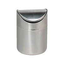 Урна для мусора 1,2 л настольная, с качающейся крышкой, нержавеющая сталь, матовая в Кропоткине Урна для мусора 1,2 л настольная, с качающейся крышкой, нержавеющая сталь, матовая в Кропоткине