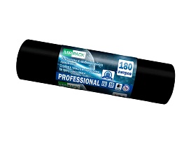 Мешки для мусора 180 л, ароматизированные, черные, в рулоне 10 шт., ПВД, 30 мкм, 1100х930 мм, PROFESSIONAL, 1801044 в Кропоткине