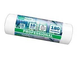 Мешки для мусора 180 л, прозрачные, в рулоне 10 шт., ПВД, 30 мкм, 1100х930 мм, PROFESSIONAL, 180104408 в Кропоткине Мешки для мусора 180 л, прозрачные, в рулоне 10 шт., ПВД, 30 мкм, 1100х930 мм, PROFESSIONAL, 180104408 в Кропоткине
