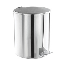 Ведро для мусора с педалью, усиленное, Титан, 15 л, нержавеющая сталь, хром в Кропоткине
