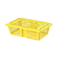 Ящик продуктовый универсальный желтый в Кропоткине Ящик продуктовый универсальный желтый в Кропоткине