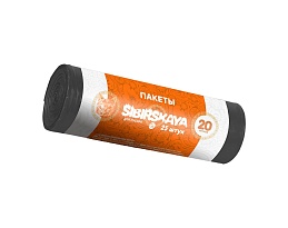 Мешки для мусора 20 л, черные, в рулоне 25 шт., ПНД, 6 мкм, 420х450 мм, SIBIRSKAYA, 101-001 S в Кропоткине