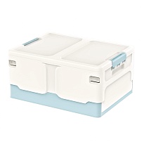 Ящик пластиковый складной белый, дно голубое, 480х360х240 мм в Кропоткине