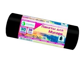 Мешки для мусора 30 л, черные, в рулоне 20 шт., ПНД, 7 мкм, 600х500 мм, MIRPACK Classik, 302040 в Кропоткине Мешки для мусора 30 л, черные, в рулоне 20 шт., ПНД, 7 мкм, 600х500 мм, MIRPACK Classik, 302040 в Кропоткине