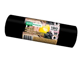 Мешки для мусора 180 л, ароматизированные, черные, в рулоне 10 шт., ПВД, 70 мкм, 1100х930 мм, СТРОЙКА, S18010110 в Кропоткине Мешки для мусора 180 л, ароматизированные, черные, в рулоне 10 шт., ПВД, 70 мкм, 1100х930 мм, СТРОЙКА, S18010110 в Кропоткине