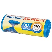 Мешки для мусора 90 л, синие, в рулоне 20 шт., ПНД, 14 мкм, 900х700 мм, LAIMA ULTRA, 607693 в Кропоткине Мешки для мусора 90 л, синие, в рулоне 20 шт., ПНД, 14 мкм, 900х700 мм, LAIMA ULTRA, 607693 в Кропоткине