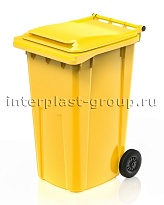 Контейнер для мусора 240 л желтый облегченный 240 желтый в Кропоткине Контейнер для мусора 240 л желтый облегченный 240 желтый в Кропоткине