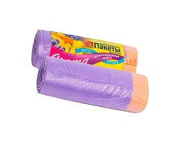 Мешки для мусора 35 л, ароматизированные, Лаванда, сиреневые, в рулоне 10 шт., ПНД, 12 мкм, 560х530 мм, GRIFON Aroma, 101-080 La в Кропоткине