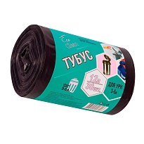 Мешки для мусора 12 л, черные, в рулоне 30 шт., ПНД, 6 мкм, 550х320 мм, Концепция Быта Tubus, 604936 в Кропоткине