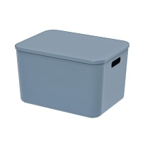 Ящик пластиковый вкладываемый синий 410х305х245 мм в Кропоткине