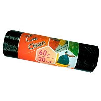 Мешки для мусора 60 л, черные, в рулоне 30 шт., ПНД, 6 мкм, 640х580 мм, Концепция Быта EcoClean, 603890 в Кропоткине Мешки для мусора 60 л, черные, в рулоне 30 шт., ПНД, 6 мкм, 640х580 мм, Концепция Быта EcoClean, 603890 в Кропоткине