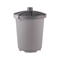 Мусорный бак с крышкой 105 л серый 105 серый в Кропоткине Мусорный бак с крышкой 105 л серый 105 серый в Кропоткине