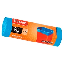 Мешки для мусора 80 л, синие, в рулоне 20 шт., ПНД, 12 мкм, 900х700 мм, PACLAN Classic, 606335 в Кропоткине Мешки для мусора 80 л, синие, в рулоне 20 шт., ПНД, 12 мкм, 900х700 мм, PACLAN Classic, 606335 в Кропоткине